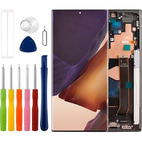 [Supports Fingerprints][with Frame] New Duotipa OLED Display Screen Digitizer Assembly for Galaxy Note 20 Ultra 5G LCD Diaplay for N985F/DS N986U N986U1 N986B/DS N986W with Technical Repair Tools Kit.
