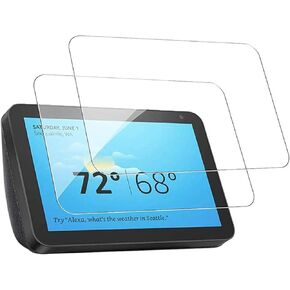 2 Pack For Echo Show8 (2nd Gen and 1st Gen) Screen Protector Tempered Glass, [9H Hardness] [99.99% HD Clear] Echo Show 8 (2021/2019) Tablet film