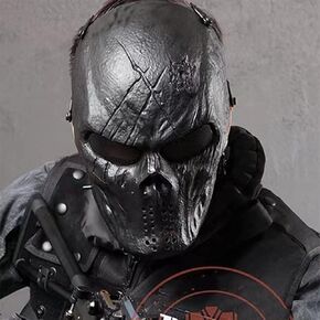 Ghost Mask,Mask Skeleton with Metal Mesh Eye Protection ， Rave Adult Entire Latex Helmet, Halloween Masquerade