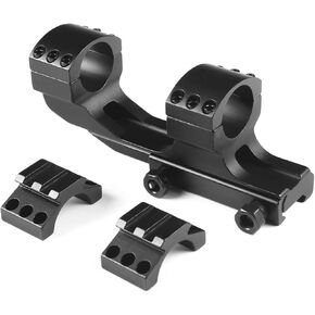 MIZUGIWA 1 inch Cantilever Flat Top Weaver Forward Reach Dual Ring Mount Telescope