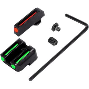 Fiber Optic Sight Red Front & Green Rear Sight for Glock 42,43,43X,48(Incompatible MOS Models