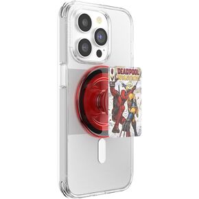PopSockets Round Phone Grip Compatible with MagSafe, Adapter Ring Included, Phone Holder, Wireless Charging Compatible, Deadpool x Wolverine - DP & Wolv Comic Cover