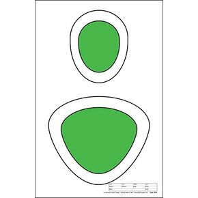 EZ2C Targets for Red Dot Optics Style 4: Head and Center Mass Silhouette