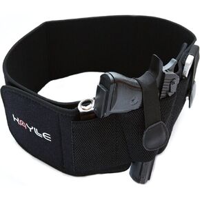 Belly Band Holster for Concealed Carry (Upgraded) - Most Comfortable Neoprene Inside Waistband Holster with Elastic Hand Gun Holder - for Men & Women - Fits Glock, Ruger, Sig Sauer, S&W M&P