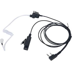 K1 Surveillance Headset with VOX PTT Mic Security Acoustic Tube Earpiece for Baofeng UV-5R UV-82 UV-82HP BF-888S BF-F8HP AR-152 Arcshell Retevis RT21 RT22 RT27 RT68 RT7 H-777 Kenwood 2Pin Radio