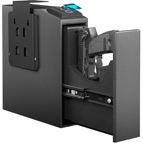 Biometric Slider Gun Safe for Handgun, Fingerprint Gun Safe Supports Quickly Access with 3 Ways, Fingerprint, PIN Code and Key, Hidden Gun Safe Box for Cloakroom Nightstand and Vehicle. Black in Saudi Arabia