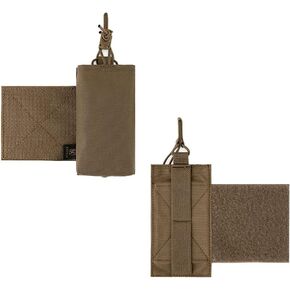 KRYDEX Mag Holder Radio Pouch with Hook and Loop Cummerbund Side Magazine Holster for Tactical Chest Rig Vest 1 Pack