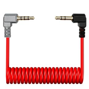 TRS to TRRS Cable 3.5mm Microphone Cable, 1/8 Male to Male Coiled Right Angle Mic Cord Compatible iPhone, Smartphone with Tablets (Black) in Kuwait