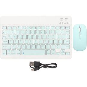 Keyboard and Mouse,Rechargeable Bluetooth Keyboard and Mouse Combo,Ultra Slim Portable Compact Mouse Keyboard Set for Windows, Laptop, PC(green)