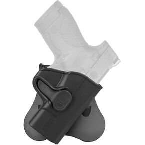 M&P Shield 9mm Holster, OWB Paddle Holster for Smith & Wesson M&P Shield 9MM/.40 3.1" Barrel,M&P Shield M2.0, Shield Plus Outside Waistband Holster for Shield M2.0 9MM/.40 Adjustable- Right Hand