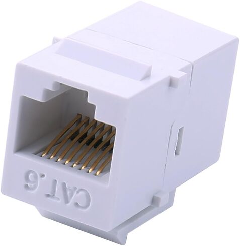 RJ45 Keystone Coupler - 10Pack iGreely Cat6 Cat5e Cat5 Compatible 8P8C Ethernet Network Jack Insert Snap in Adapter Connector Port Inline Coupler for Wall Plate Outlet Panel - Blue in Saudi Arabia