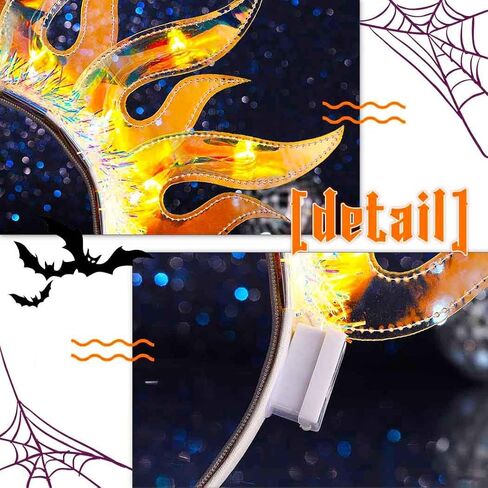 Zoestar تضيء لهب عقال LED متوهجة النار العصابات الشعر حزب ملهى ليلي زي الشعر التبعي النساء والفتيات in Kuwait
