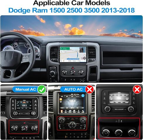 2 + 64 جيجابايت راديو السيارة ستيريو لدودج رام 2013-2018 1500 2500 3500 مع CarPlay اللاسلكي Android Auto 9 بوصة تعمل باللمس وحدة الرأس Android 13 ستيريو السيارة مع نظام تحديد المواقع العالمي (GPS) بلوتوث FM AHD كاميرا احتياطية in Saudi Arabia