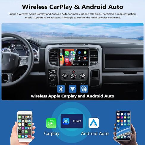 2 + 64 جيجابايت راديو السيارة ستيريو لدودج رام 2013-2018 1500 2500 3500 مع CarPlay اللاسلكي Android Auto 9 بوصة تعمل باللمس وحدة الرأس Android 13 ستيريو السيارة مع نظام تحديد المواقع العالمي (GPS) بلوتوث FM AHD كاميرا احتياطية in Saudi Arabia