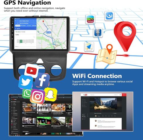 2 + 64 جيجابايت راديو السيارة ستيريو لدودج رام 2013-2018 1500 2500 3500 مع CarPlay اللاسلكي Android Auto 9 بوصة تعمل باللمس وحدة الرأس Android 13 ستيريو السيارة مع نظام تحديد المواقع العالمي (GPS) بلوتوث FM AHD كاميرا احتياطية in Saudi Arabia