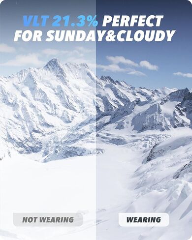 Ski/Snowboard Goggles for Men Women, OTG Snow Goggles Anti Fog 100% UV Protection Snowboarding Goggles in Kuwait