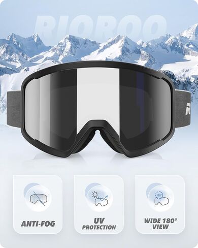 Ski/Snowboard Goggles for Men Women, OTG Snow Goggles Anti Fog 100% UV Protection Snowboarding Goggles in Kuwait