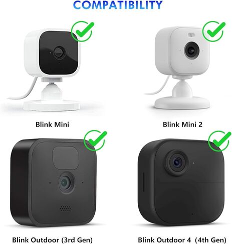 3 عبوات من حامل التثبيت على الحائط بدون ثقب لجهاز Blink Mini/Mini 2 /Blink Outdoor (الجيل الثالث) /Blink Outdoor 4 (الجيل الرابع)، دعامة تثبيت كاميرا لاصقة قوية، بدون براغي، سهلة التركيب (أبيض) in Kuwait