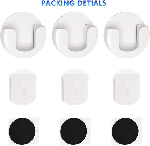 3 عبوات من حامل التثبيت على الحائط بدون ثقب لجهاز Blink Mini/Mini 2 /Blink Outdoor (الجيل الثالث) /Blink Outdoor 4 (الجيل الرابع)، دعامة تثبيت كاميرا لاصقة قوية، بدون براغي، سهلة التركيب (أبيض) in Kuwait