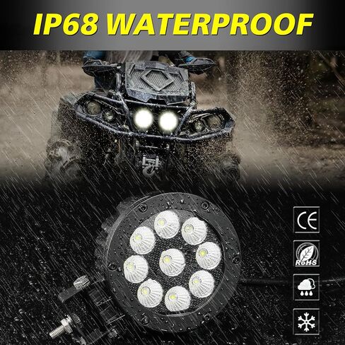 5 Inch 90W Round Spot LED Lights CREE LED Off Road Lights 9000LM Round LED Fog Lights Driving Light Bumper Lights 2PCS for Truck Pickup UTV ATV Golf Cart Tractor Jeep in Saudi Arabia