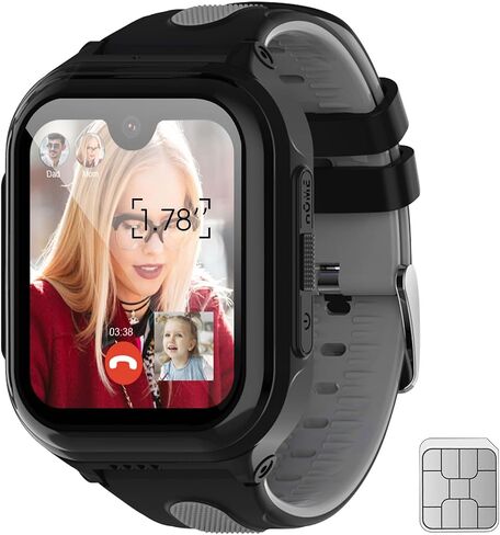 wonlex Kids Smart Watches 1.78" AMOLED Screen Smartwatches Boys Girls 6-12 Year GPS Location Video Calls SOS Camera Message Pedometer in Kuwait