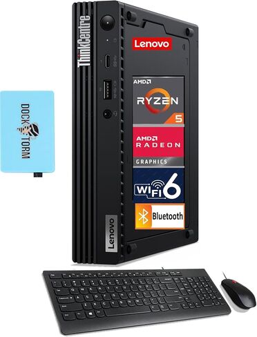 Lenovo ThinkCentre M75s Home & Business Desktop (AMD Ryzen 5 PRO 4650G 6-Core, 32GB RAM, 512GB PCIe SSD, AMD Radeon, WiFi 6, BT 5.2, Bluetooth, Win11P) w/Hub in Saudi Arabia