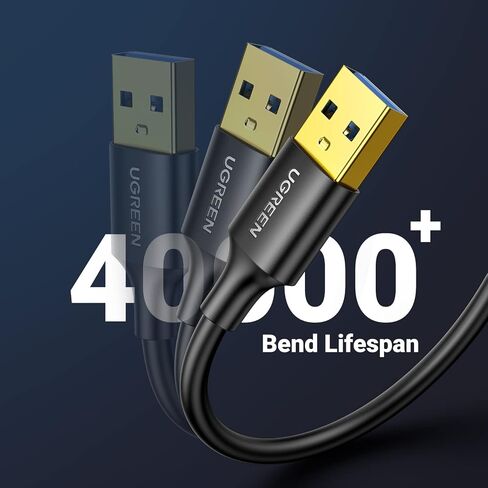 UGREEN USB to USB, 5 Gbps USB 3.0 Cable, Nylon Durable Male to Male Cable, Compatible with Hard Drive, Cooling Fan/pad, Camera, DVD Player, TV, Flash Light, Hub, Monitor, Speaker, and More 3.3 FT in Saudi Arabia