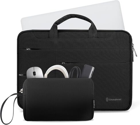 Omnpak Laptop Sleeve Case for 13 inch MacBook Air M3 M2 M1,360° Protective Laptop Carrying Bag with Handle and Accessory Pocket,Water-Resistant for MacBook Pro 13-14 inch in Saudi Arabia