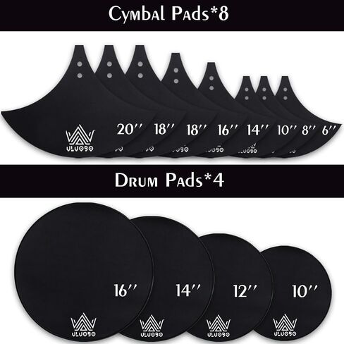 Drum Mute Pads, Drum Silencer Pads Set 12 Pieces with Drum Dampening Pads and Cymbal Mufflers Pads in Kuwait