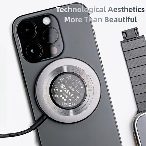 شاحن لاسلكي مغناطيسي من ماكدودو، لوحة شحن لاسلكية بقدرة 15 وات شاحن iPhone Magsafe سريع متوافق مع سلسلة iPhone 14/14 Pro/14 Pro Max/13/12 in Kuwait