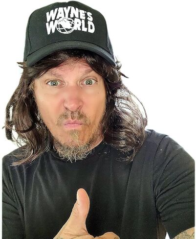 ThatsRad 80's 90's Halloween Costume Hat Wig Glasses Adult Kids Baby Wayne's World (Adult Hat) in Kuwait