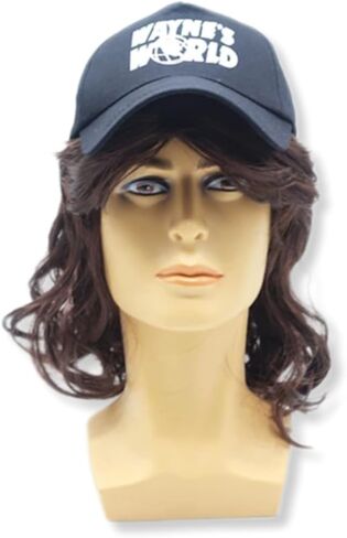 ThatsRad 80's 90's Halloween Costume Hat Wig Glasses Adult Kids Baby Wayne's World (Adult Hat) in Kuwait