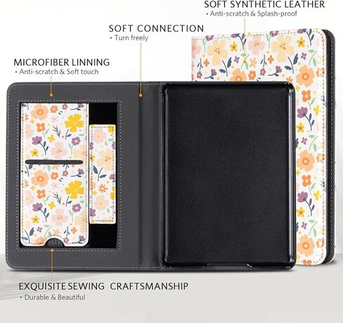 CoBak Case for Kindle Paperwhite - All New PU Leather Cover with Auto Sleep Wake, Hand Strap, Card Slot for Kindle Paperwhite Signature Edition and Kindle Paperwhite 11th Generation 2021 Released in Saudi Arabia