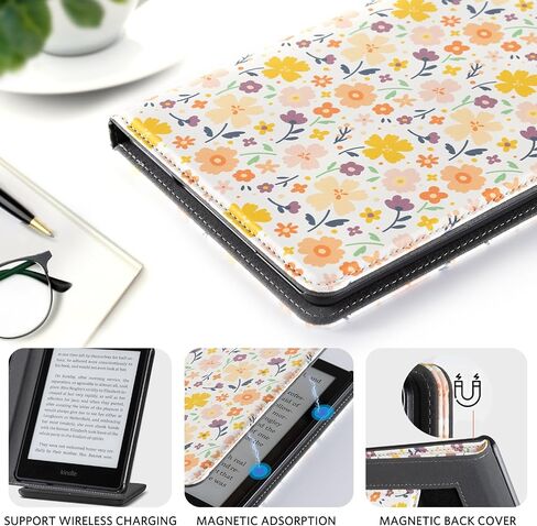 CoBak Case for Kindle Paperwhite - All New PU Leather Cover with Auto Sleep Wake, Hand Strap, Card Slot for Kindle Paperwhite Signature Edition and Kindle Paperwhite 11th Generation 2021 Released in Saudi Arabia