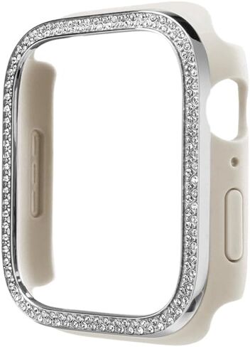 حافظة ساعة CASETiFY Gem متوافقة مع Apple Watch Series 7-9 - 45 ملم - فضي in Kuwait