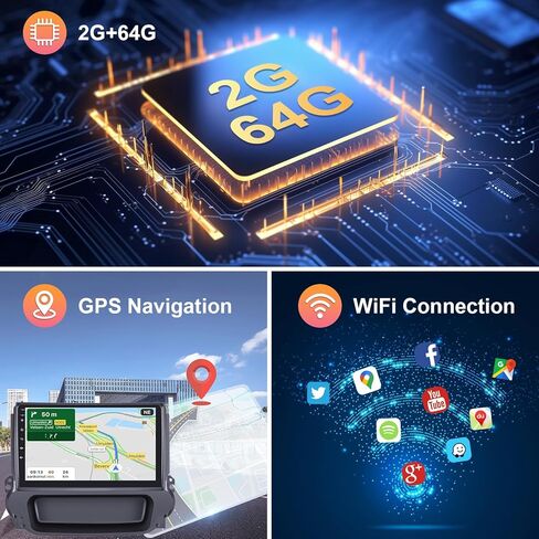 [2G+64G] راديو سيارة لسيارة شيفروليه تشيفي ماليبو 2009-2014 Android Car Stereo Carplay Wireless Android Auto، شاشة لمس Hodozzy 9 بوصة مع نظام تحديد المواقع العالمي/WiFi/Bluetooth، FM RDS، وصلة مرآة، كاميرا in Kuwait