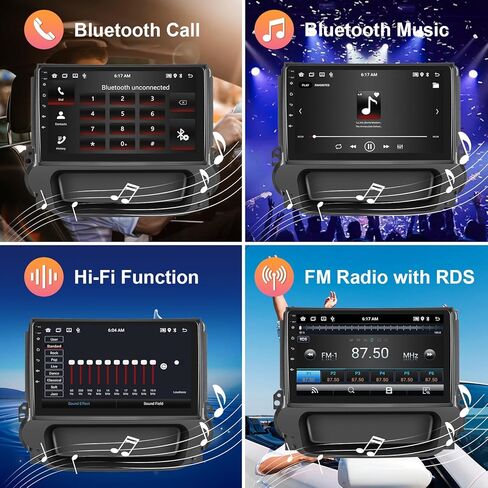 [2G+64G] راديو سيارة لسيارة شيفروليه تشيفي ماليبو 2009-2014 Android Car Stereo Carplay Wireless Android Auto، شاشة لمس Hodozzy 9 بوصة مع نظام تحديد المواقع العالمي/WiFi/Bluetooth، FM RDS، وصلة مرآة، كاميرا in Kuwait