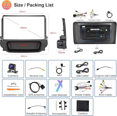 [2G+64G] راديو سيارة لسيارة شيفروليه تشيفي ماليبو 2009-2014 Android Car Stereo Carplay Wireless Android Auto، شاشة لمس Hodozzy 9 بوصة مع نظام تحديد المواقع العالمي/WiFi/Bluetooth، FM RDS، وصلة مرآة، كاميرا in Kuwait