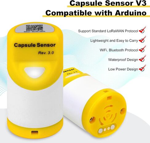 Capsule Sensor V3 with ESP32-S3 SX1262 for Meshtastic LoRa Arduino, 915MHz GPS GNSS Sensor Device with Board and Battery Inside for Small Group Outing Hiking Travel Track Position Communication in Saudi Arabia