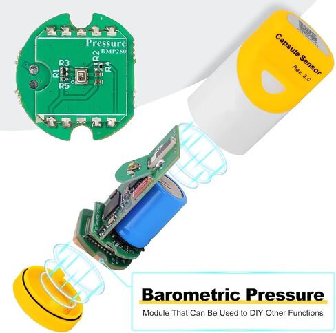 Capsule Sensor V3 with ESP32-S3 SX1262 for Meshtastic LoRa Arduino, 915MHz GPS GNSS Sensor Device with Board and Battery Inside for Small Group Outing Hiking Travel Track Position Communication in Saudi Arabia