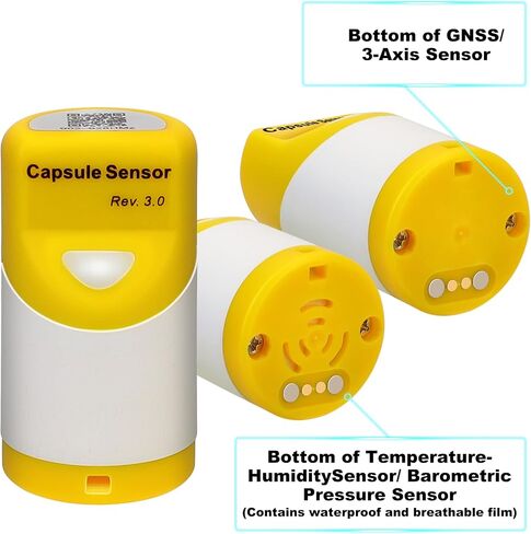 Capsule Sensor V3 with ESP32-S3 SX1262 for Meshtastic LoRa Arduino, 915MHz GPS GNSS Sensor Device with Board and Battery Inside for Small Group Outing Hiking Travel Track Position Communication in Saudi Arabia