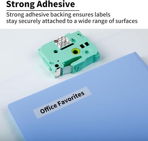 شريط ملصقات D480BT 4B11Z، بديل شريط ملصقات Brother المتوافق لشريط ملصقات Brother TZe المصفح P Touch 18 مم 0.7 بوصة أسود على شفاف لPTD400 PTD410 PTD460 PTD600 PTD610، 3 عبوات in Kuwait