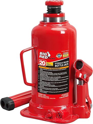 BIG RED T91207A-1 Torin Hydraulic Stubby Low Profile Bottle Jack, 12 Ton (24,000 LBs),Red in Saudi Arabia