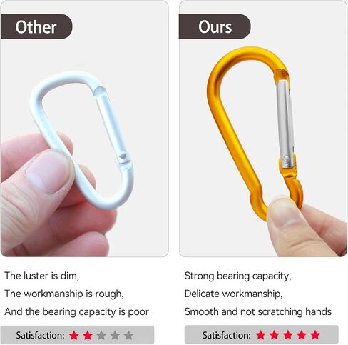 5 PCS Carabeaner Keychain Hook Carabiner Clips in Saudi Arabia