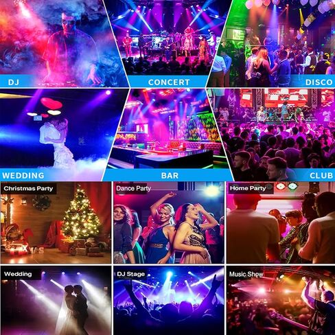 36 أضواء LED للمسرح RGB DJ LED Par Light عن بعد وDMX يتم التحكم فيها بالصوت المنشط تلقائيًا، مصابيح تشغيل تلقائية لحفلات الزفاف وأعياد الميلاد وعطلات عرض الموسيقى وحفلات الرقص وإضاءة المسرح in Saudi Arabia