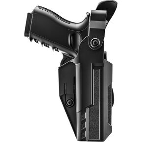 Level 3 Gun Holster for Glock 19/17/19X Gen 1-5, Glock 23/32 / Glock 45/44 Gen1-4, Adjustable Rentention OWB Paddle Pistol Holster with Auto Lock Thumb Release Button, Open Carry Holster, Right-handed