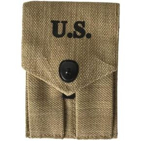 WW2 Model 1911 45 AUTO Double Magazine Pouch Marked