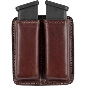 Relentless Tactical Leather Double Magazine Holder | Made in USA | Sizes to fit virtually Any 9mm, .40 or .45 Caliber Pistol Mag | Single or Double Stack | IWB or OWB Mag Pouch