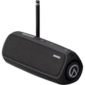 Saver By Emsonic - Portable Bluetooth Speaker, Waterproof Speaker with Carbon Monoxide Detector & FM Radio - 24-Hour Playtime, 40W Powerfull Sound & Deep Bass - Black