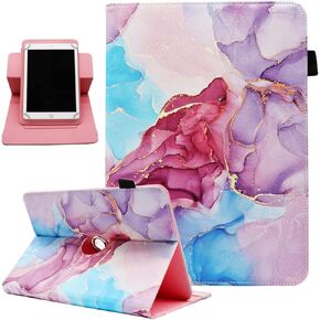 Universal Rotating Tablet Case for 7 8 Inch Android Tablet, Dluggs 360 Degree Rotating PU Leather Stand Case for 7" 8" and All 7.0-8.5 Inch Tablet, Bird
